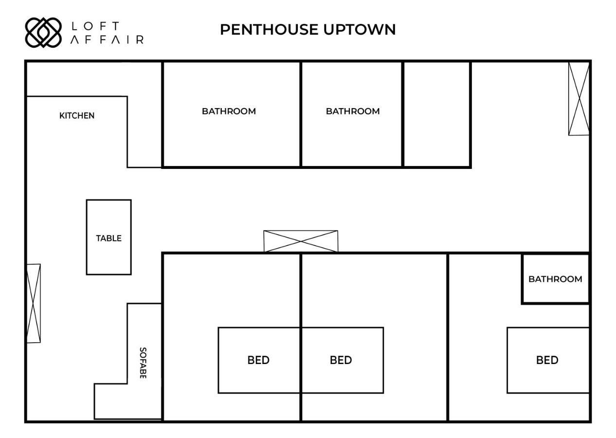 Ferienwohnung Penthouse Uptown - Loftaffair Krakau Exterior foto